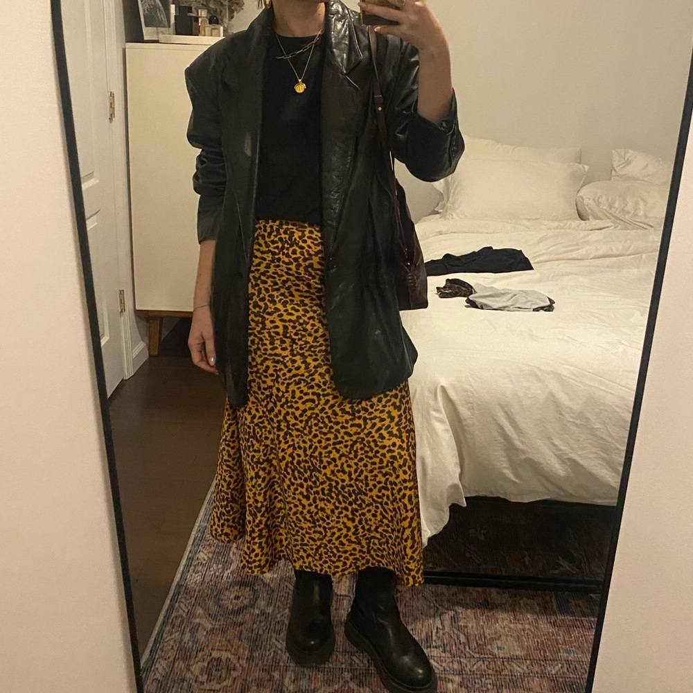 Vintage leather blazer - oversized - Pelle